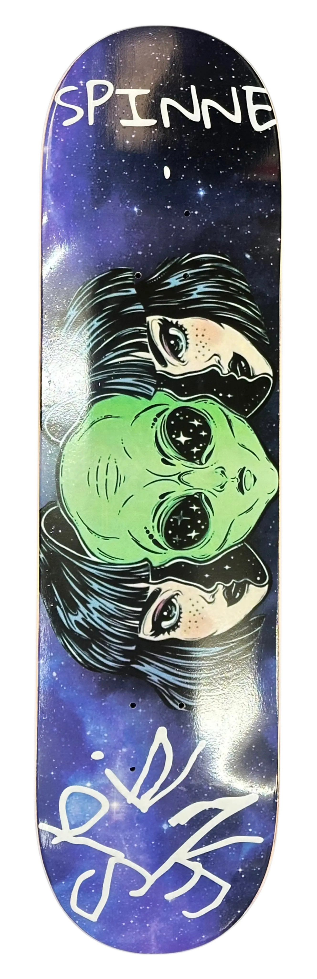 Galaxy Alien Skateboard Deck front