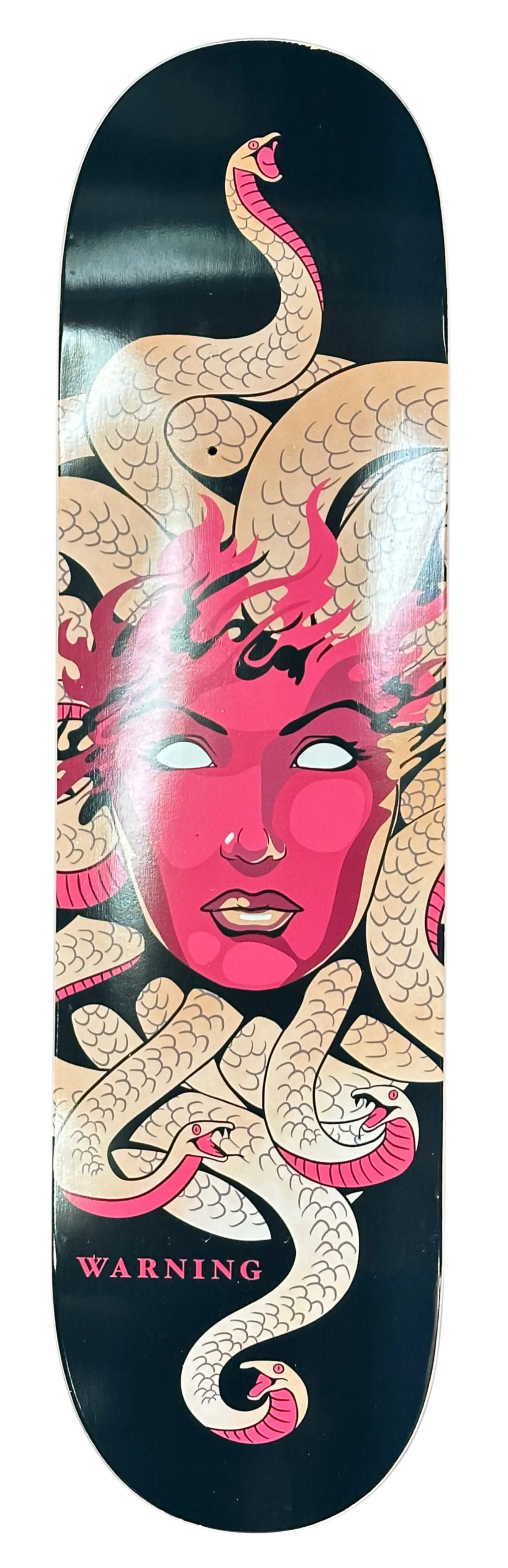 Medusa Golded Red Skateboard front